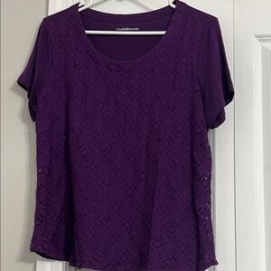 Croft & Barrow Purple Short Sleeve Tee